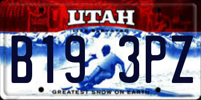 UT license plate B193PZ