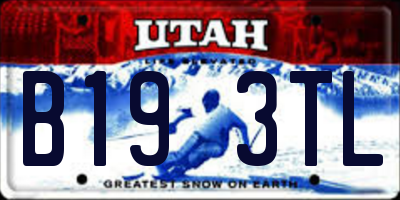 UT license plate B193TL