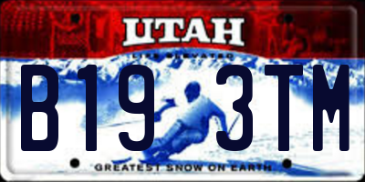 UT license plate B193TM