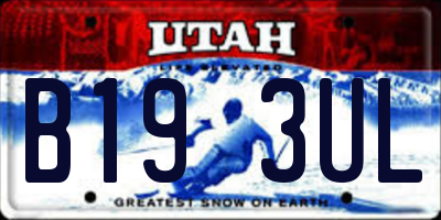 UT license plate B193UL