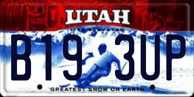 UT license plate B193UP