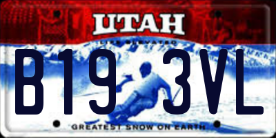 UT license plate B193VL