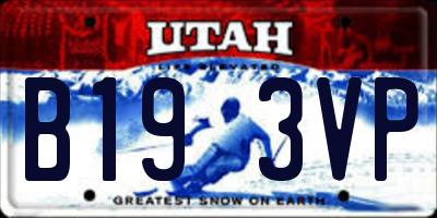 UT license plate B193VP