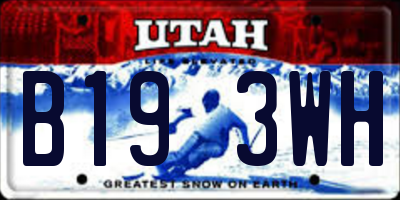 UT license plate B193WH