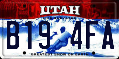 UT license plate B194FA