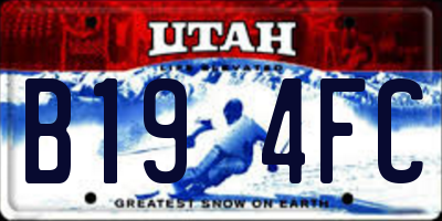 UT license plate B194FC