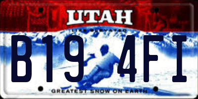 UT license plate B194FI