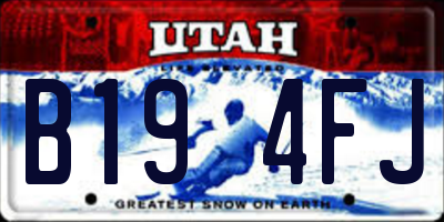 UT license plate B194FJ