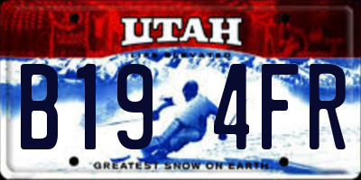 UT license plate B194FR