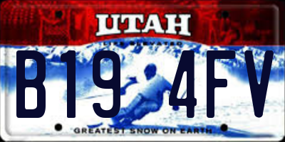 UT license plate B194FV