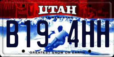 UT license plate B194HH
