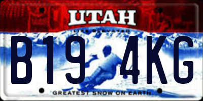 UT license plate B194KG