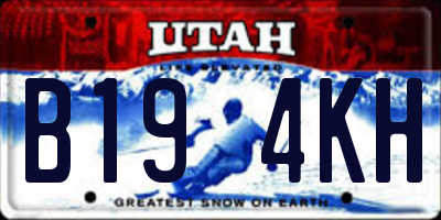 UT license plate B194KH
