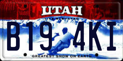 UT license plate B194KI