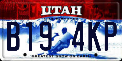 UT license plate B194KP