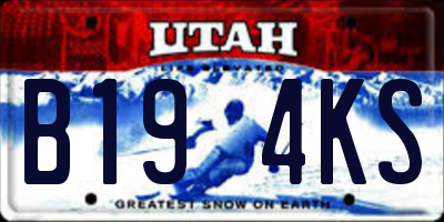 UT license plate B194KS