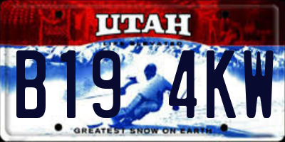 UT license plate B194KW