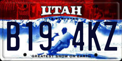 UT license plate B194KZ