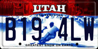 UT license plate B194LW