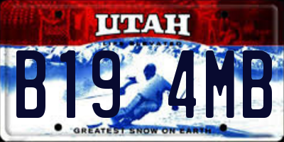 UT license plate B194MB