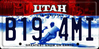 UT license plate B194MI