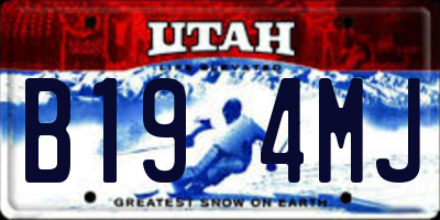 UT license plate B194MJ