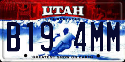 UT license plate B194MM
