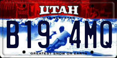 UT license plate B194MQ