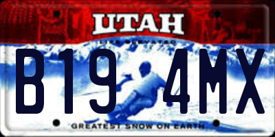 UT license plate B194MX