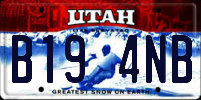 UT license plate B194NB