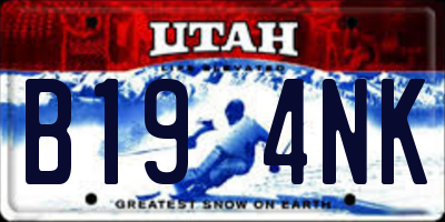 UT license plate B194NK