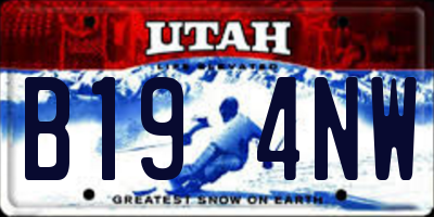 UT license plate B194NW