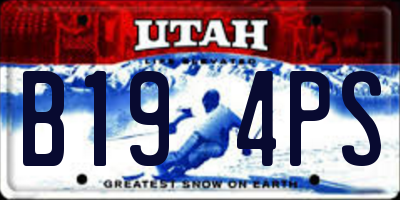 UT license plate B194PS