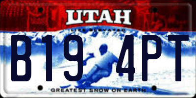 UT license plate B194PT