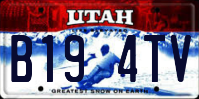 UT license plate B194TV