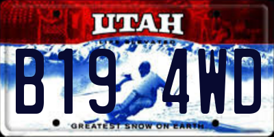 UT license plate B194WD