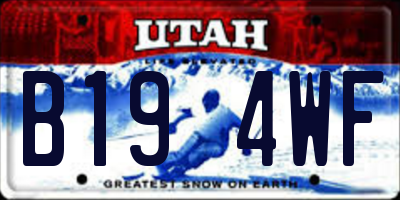 UT license plate B194WF