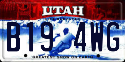 UT license plate B194WG