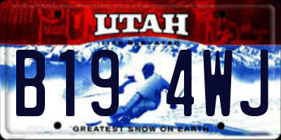 UT license plate B194WJ