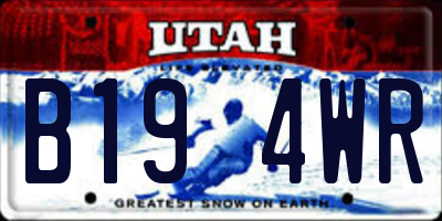 UT license plate B194WR