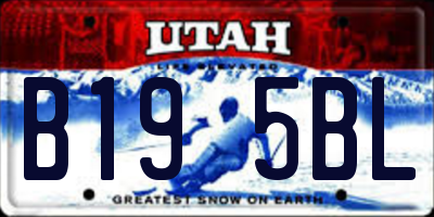 UT license plate B195BL