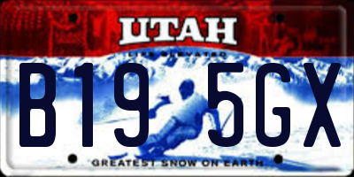 UT license plate B195GX