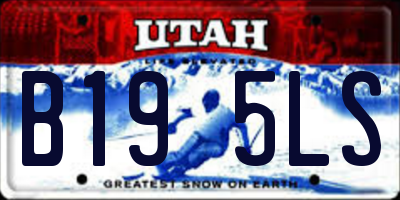 UT license plate B195LS