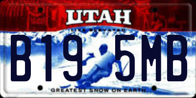 UT license plate B195MB