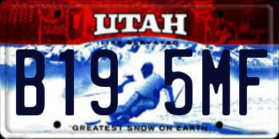 UT license plate B195MF