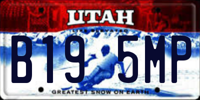 UT license plate B195MP