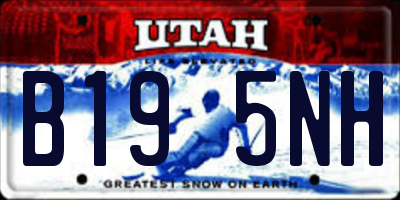 UT license plate B195NH