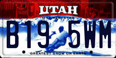 UT license plate B195WM