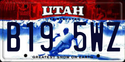 UT license plate B195WZ