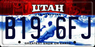 UT license plate B196FJ